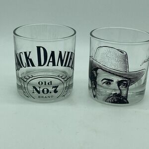 Jack Daniels Set of 2 Old No.7 Brand Whiskey‎ Rocks Glasses Glass